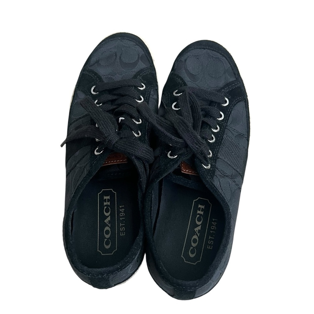 COACH Men’s Brad FS Size 8D Low Top Sneakers | Women 9.5M Black UNISEX - Picture 3 of 10